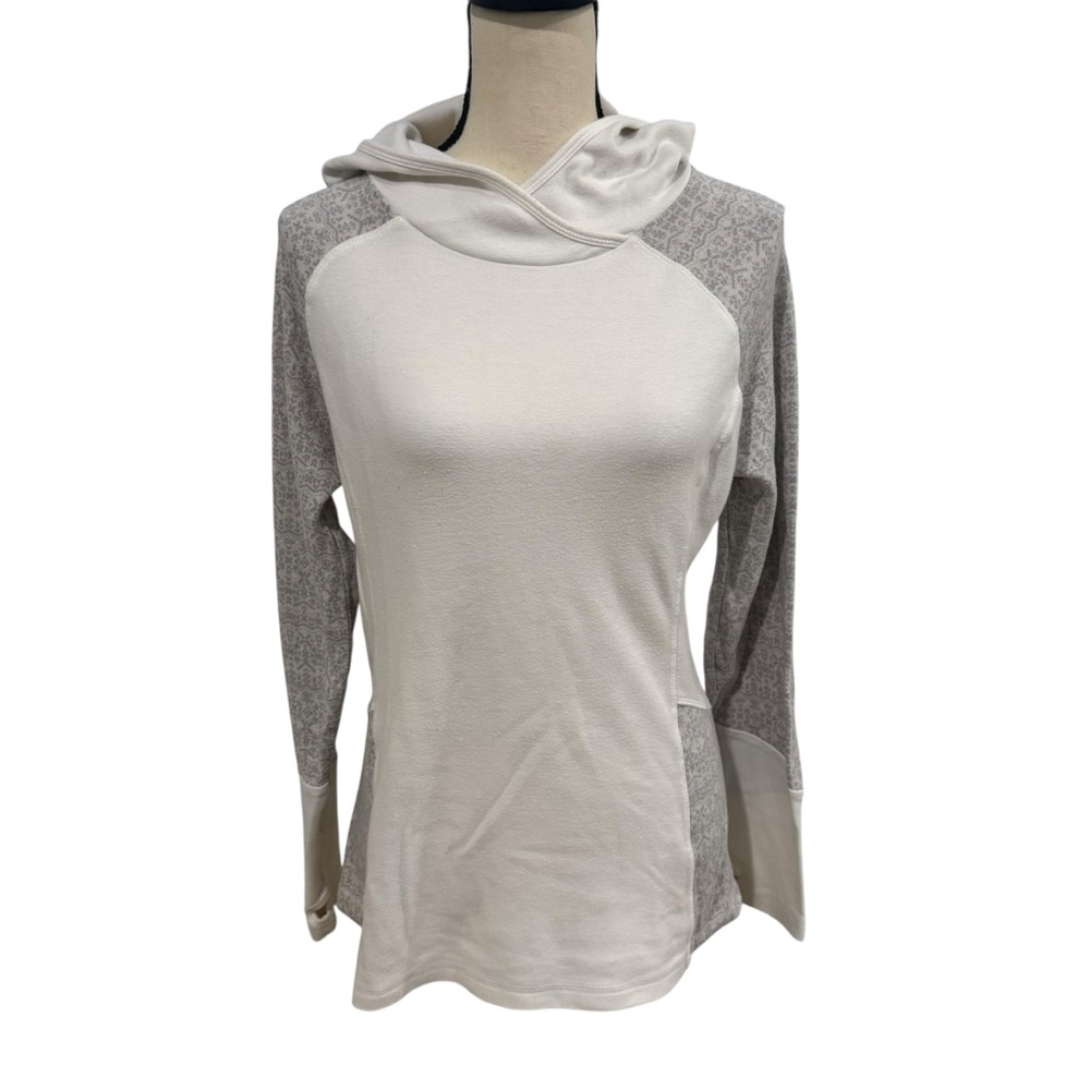 Eddie Bauer Cream Gray Sweatshirt Size Large